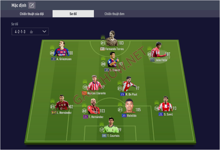 xay dung doi hinh atletico madrid fo4 16 PNG