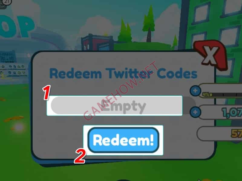 Tiếp tục nhập code và nhấn Redeem