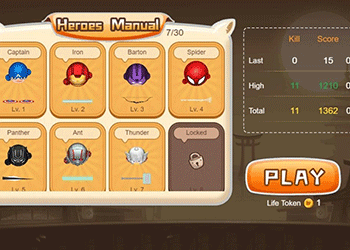 Chơi game Superhero io online, game đại chiến siêu anh hùng Marvel