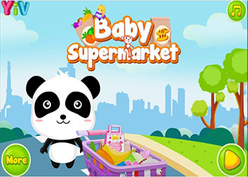 Chơi game Gấu Trúc Đi Siêu Thị online, trò chơi mua sắm thú vị