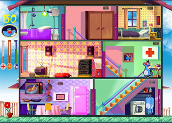 Chơi game Ngôi Nhà Của Oggy online, trò chơi giải trí vui nhộn