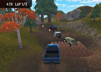 Chơi game đua xe offroad online, trò chơi đua xe 3D trong rừng sâu