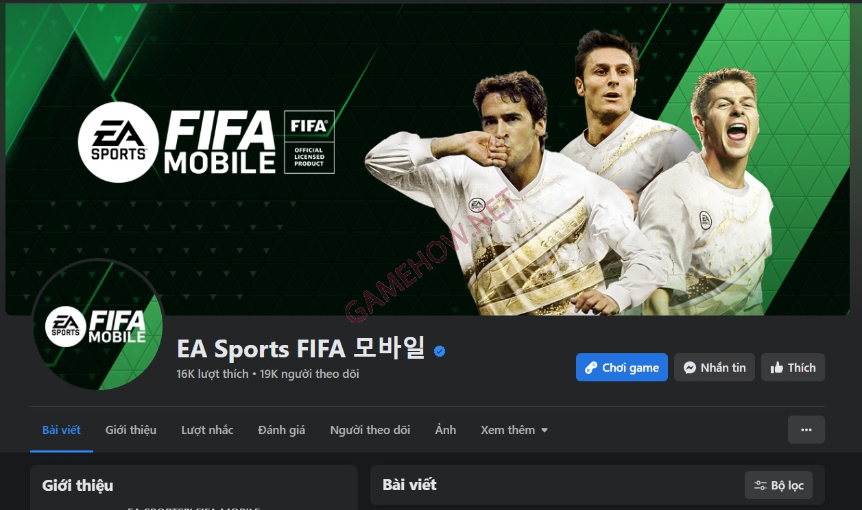 Giao dien Fanpage chinh thuc game Fifa Mobile Nexon jpg