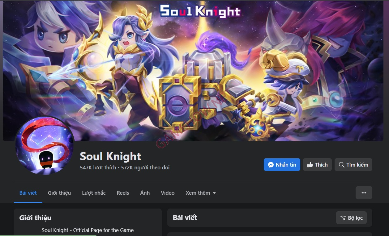 Giao dien fanpage Soul Knight chinh thuc jpg