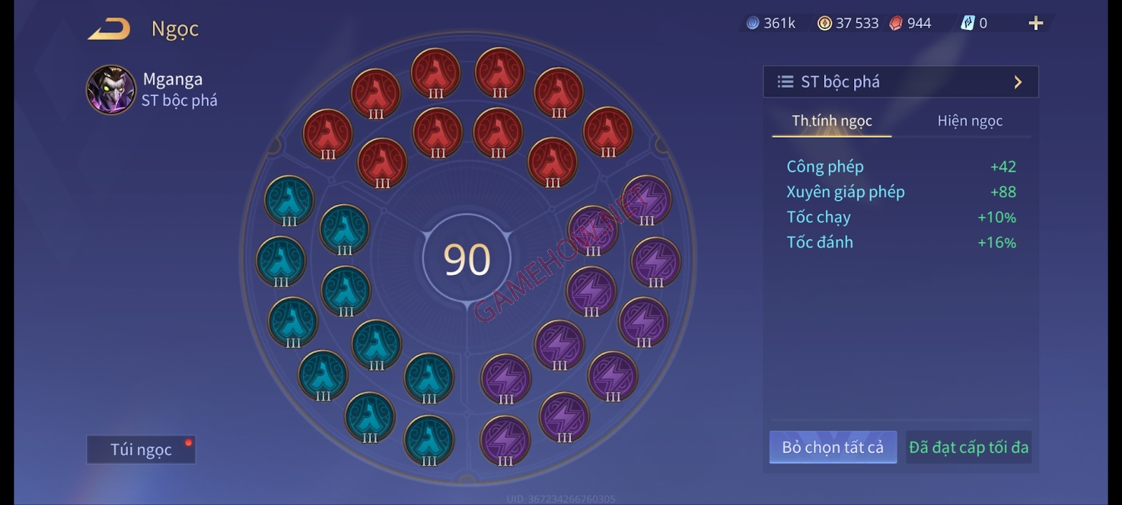 Bang ngoc trong cach choi Mganga jpg