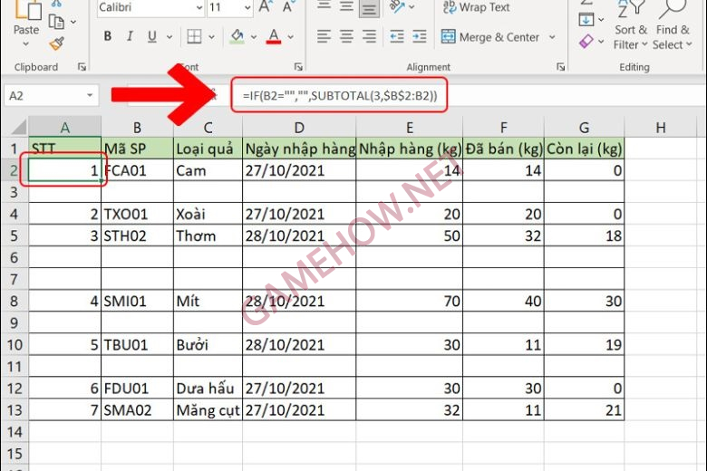 danh so thu tu trong excel 12 jpg