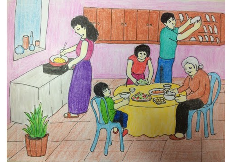 ve tranh gia dinh 15 jpg