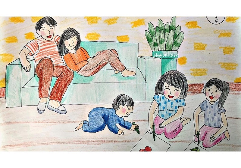 ve tranh gia dinh 22 jpg