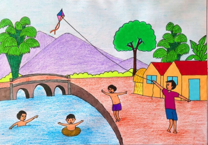 ve tranh chu de tu do 17 jpg