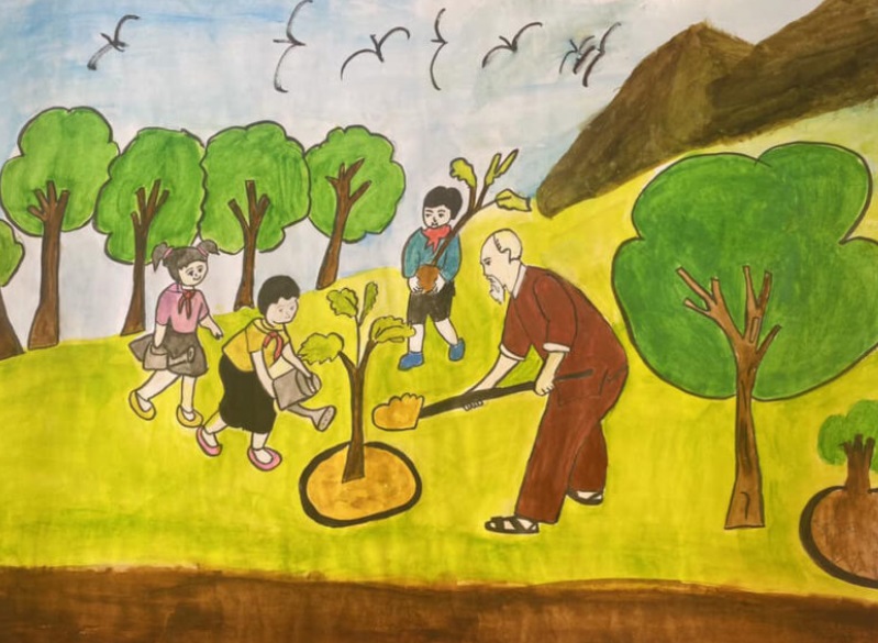 ve tranh chu de tu do 24 jpg