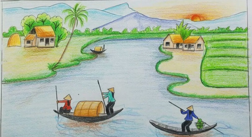 ve tranh chu de tu do 8 jpg