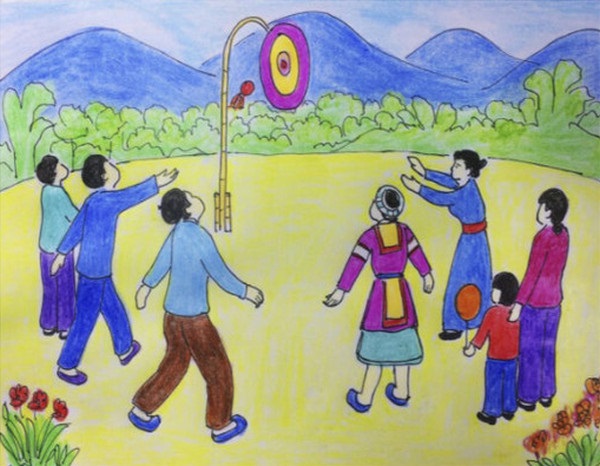 ve tranh de tai le hoi 2 jpg