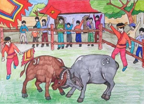 ve tranh de tai le hoi 23 jpg