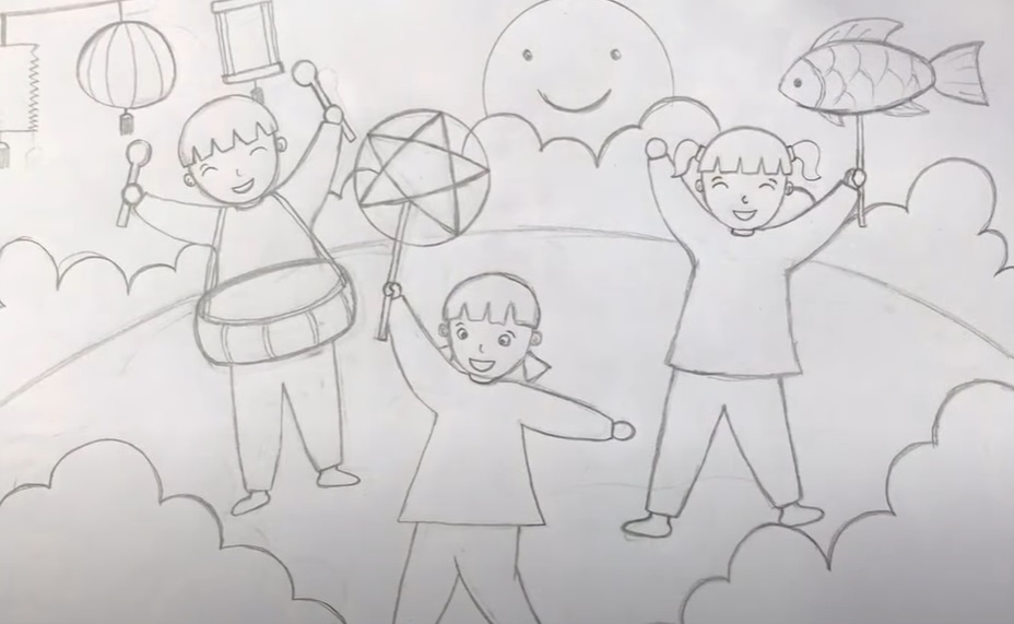 ve tranh de tai le hoi 34 jpg