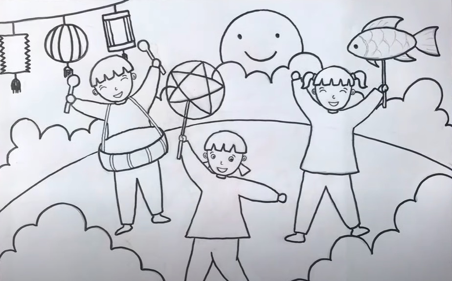 ve tranh de tai le hoi 35 jpg