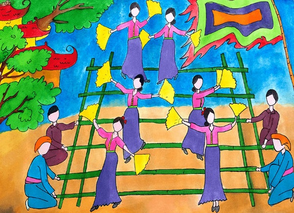 ve tranh de tai le hoi 4 jpg