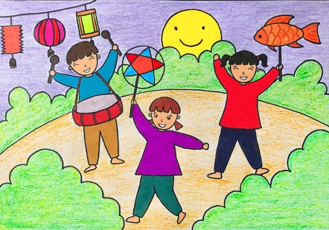 ve tranh de tai le hoi 7 jpg