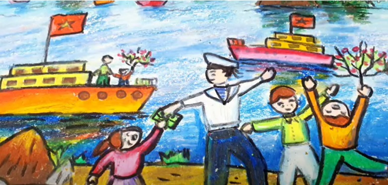 ve tranh bien dao que huong 22 jpg