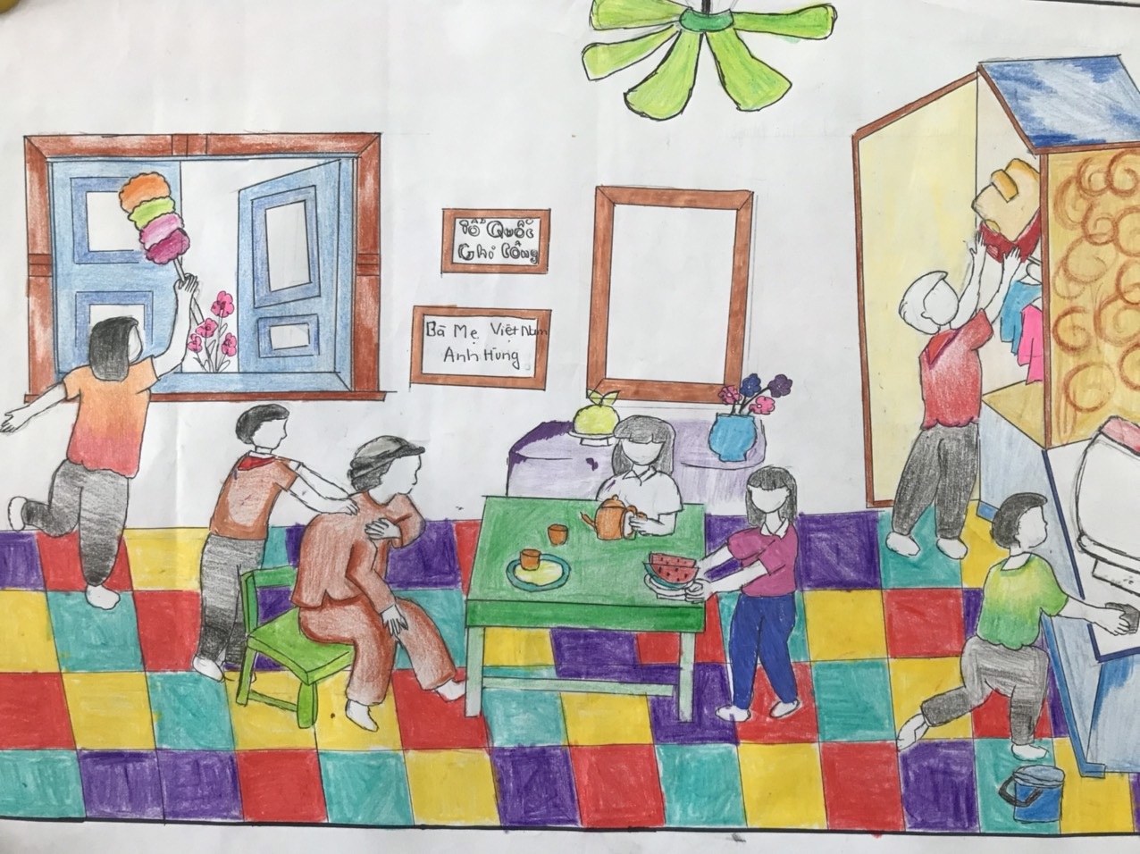 ve tranh thieu nhi lam viec tot 16 jpg