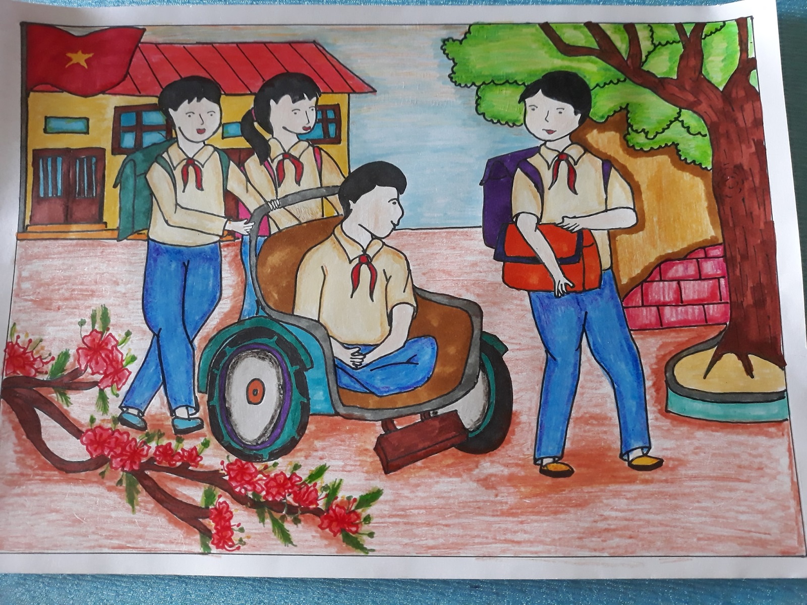 ve tranh thieu nhi lam viec tot 18 jpg