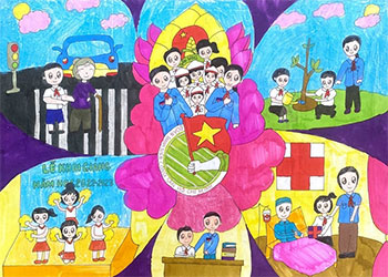 20+ mẫu vẽ tranh thiếu nhi làm việc tốt đẹp, ý nghĩa nhất