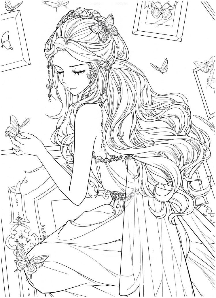 tranh to mau cong chua anime 10 jpg