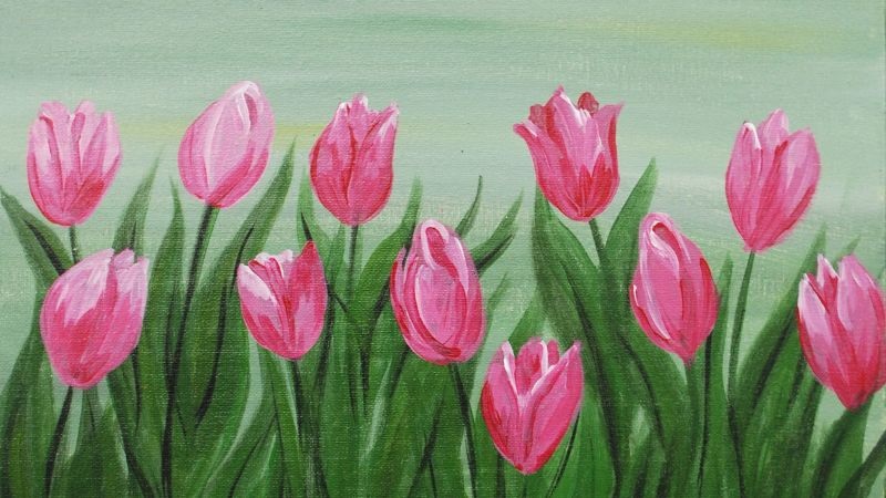 tranh ve hoa tulip 14 jpg