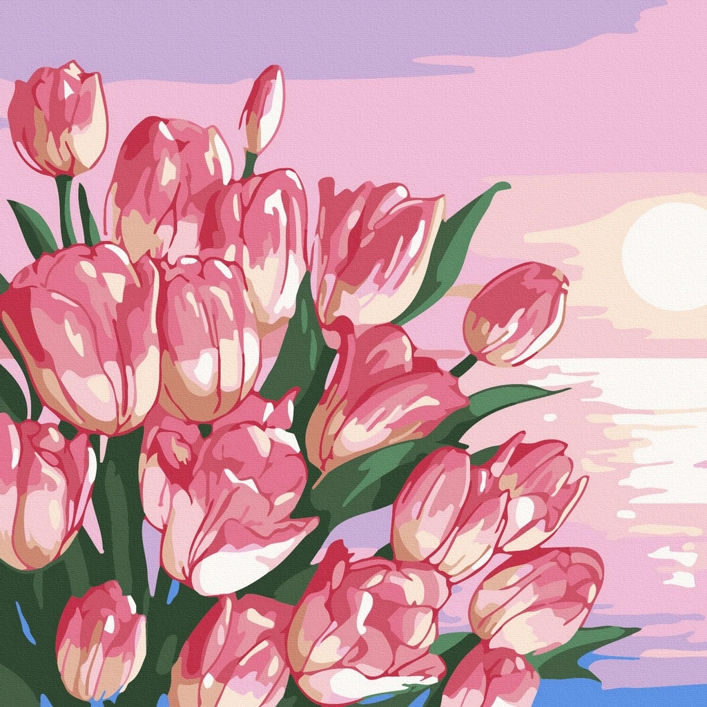 tranh ve hoa tulip 3 jpg