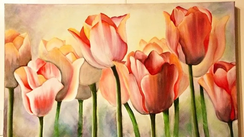 tranh ve hoa tulip 4 jpg