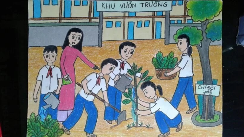 ve tranh truong em 10 jpg