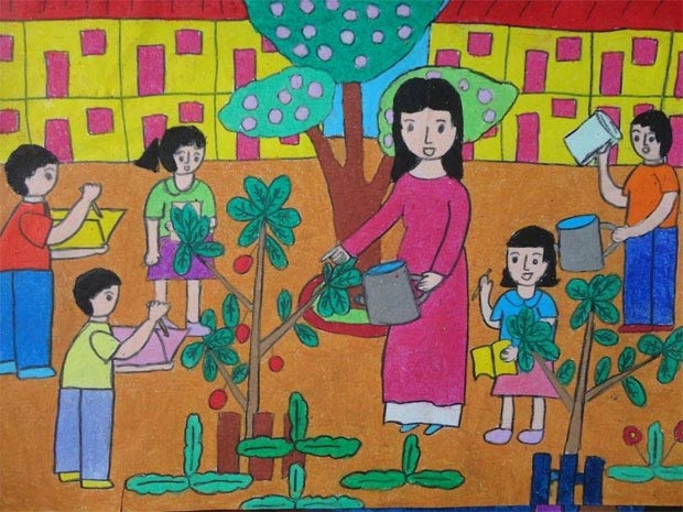 ve tranh truong em 13 jpg