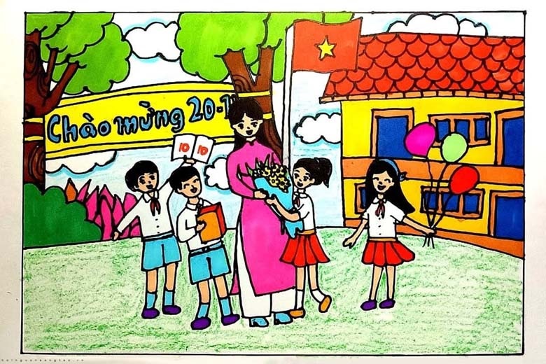 ve tranh truong em 16 jpg
