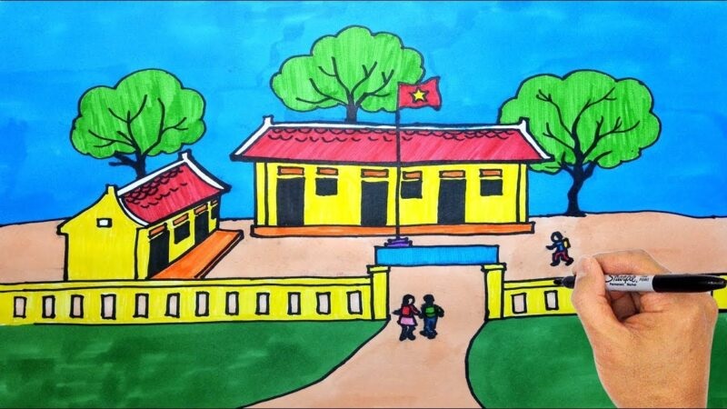 ve tranh truong em 4 jpg