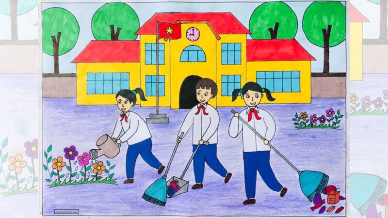 ve tranh truong em 8 jpg